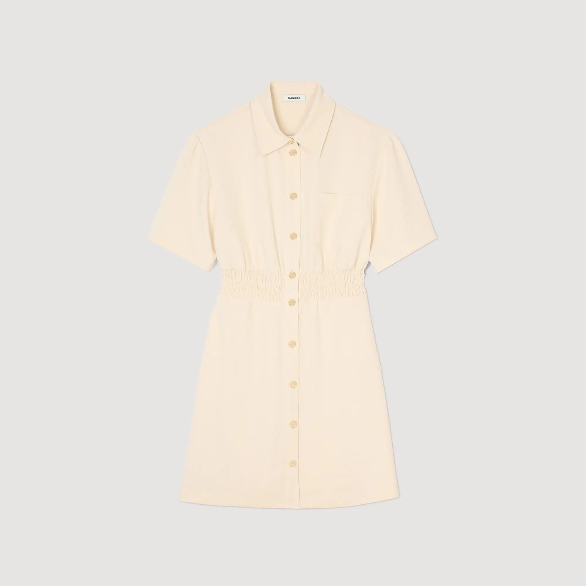 Mulheres Sandro Paris Vestido Curto Com Botoes