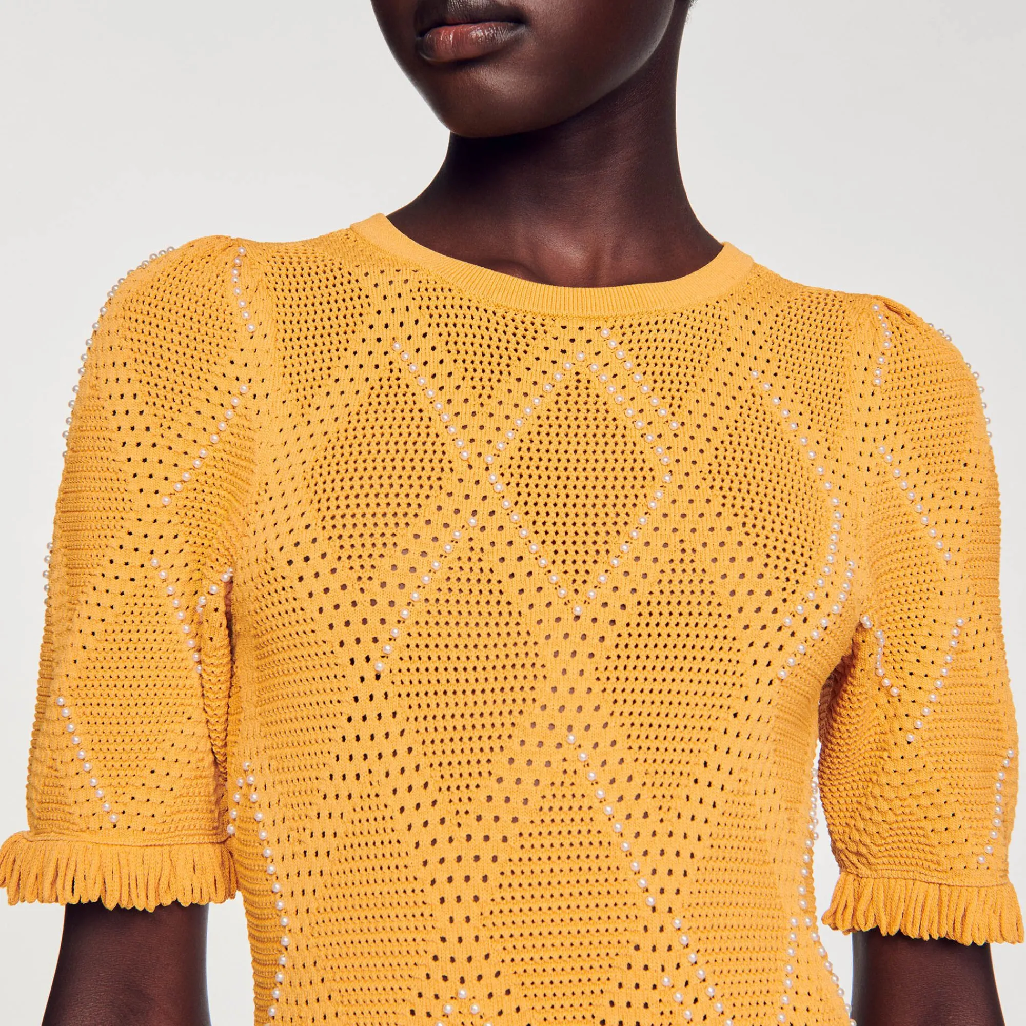 Mulheres Sandro Paris Vestido Curto De Malha