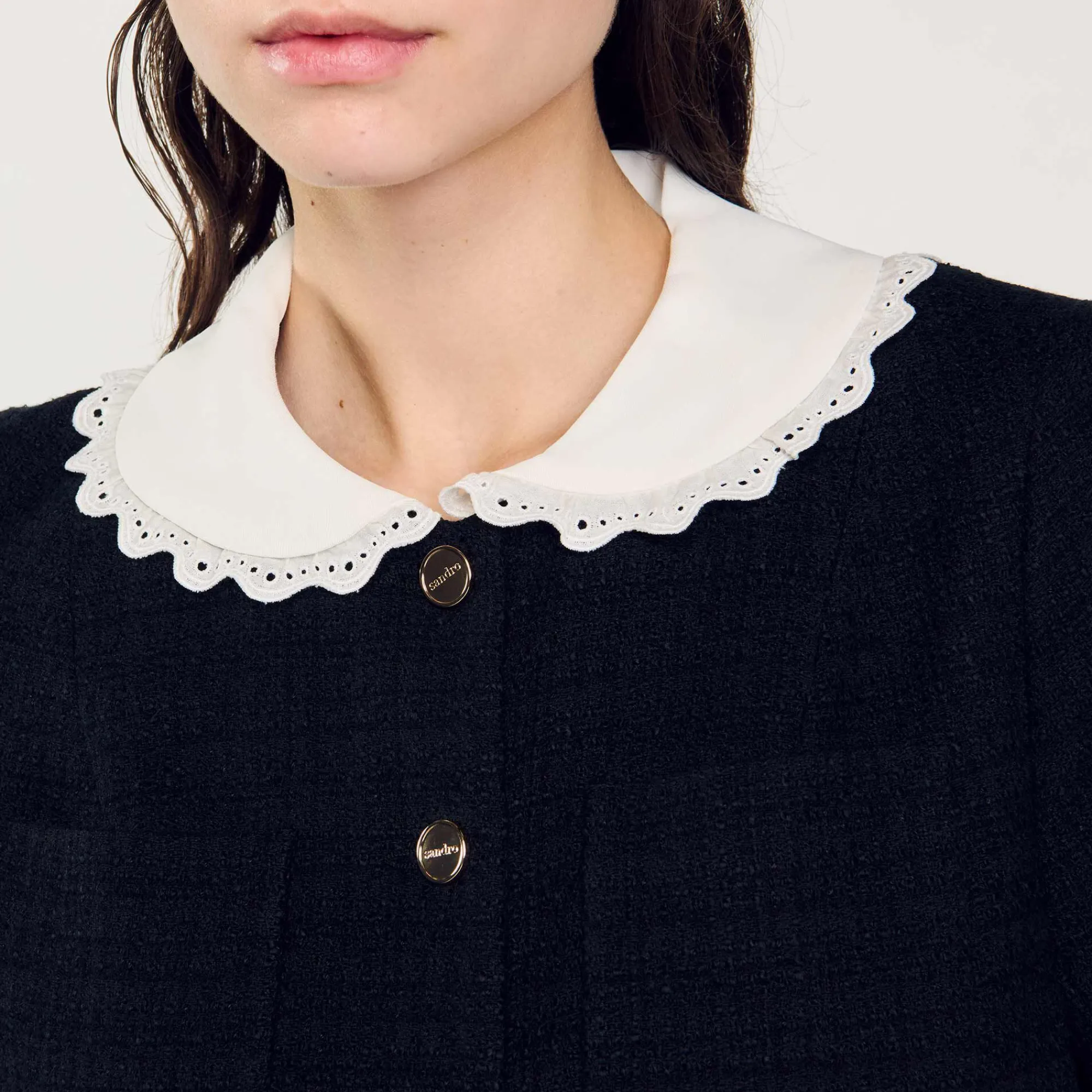 Mulheres Sandro Paris Vestido Curto De Tweed