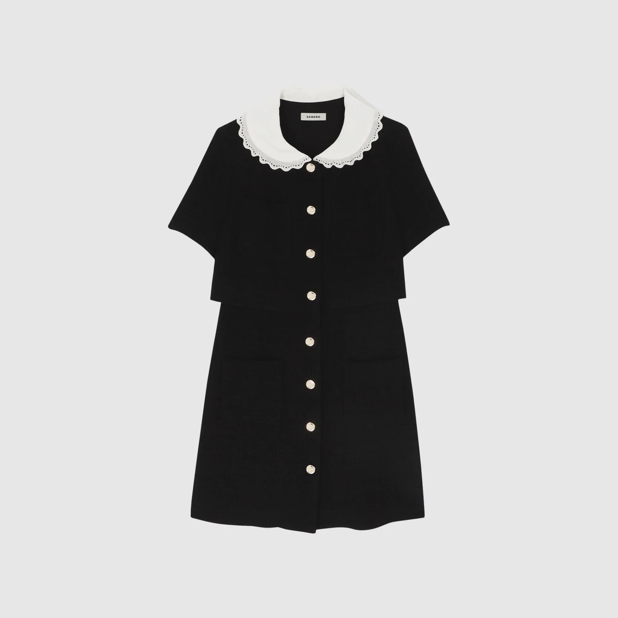 Mulheres Sandro Paris Vestido Curto De Tweed