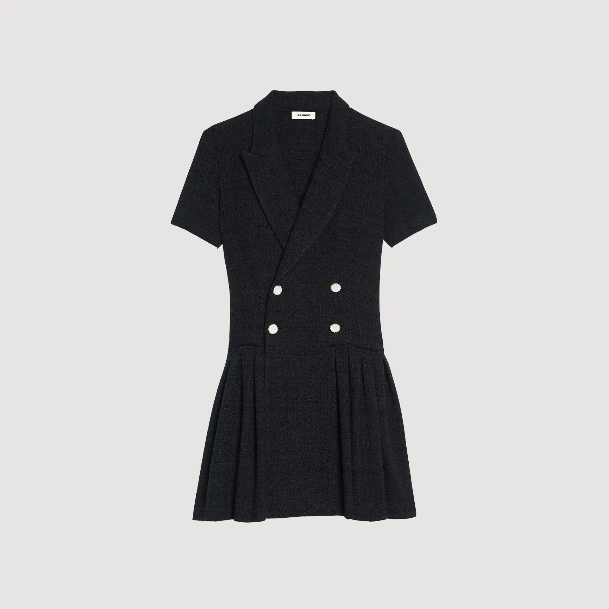 Mulheres Sandro Paris Vestido Curto De Tweed