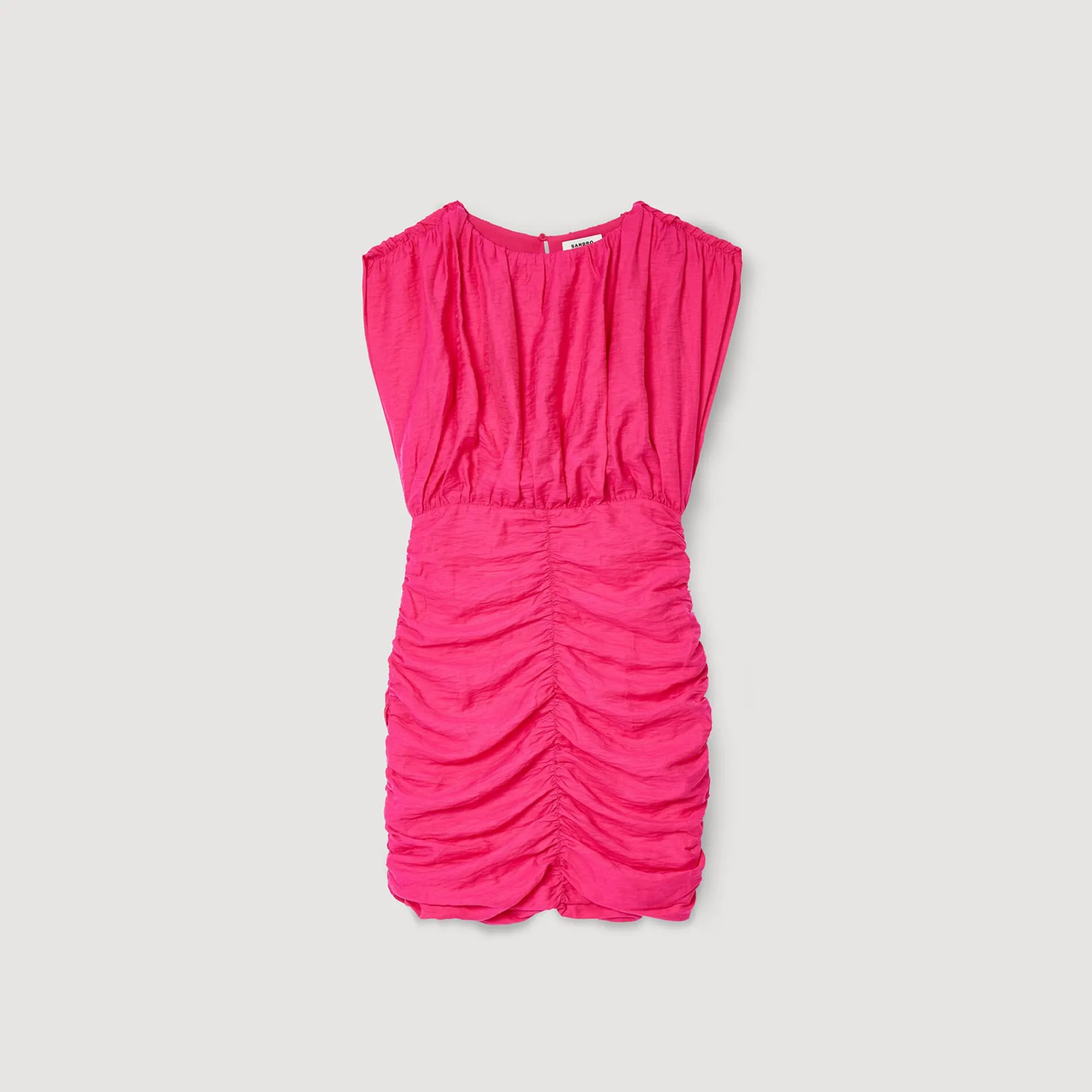 Mulheres Sandro Paris Vestido Curto Drapeado