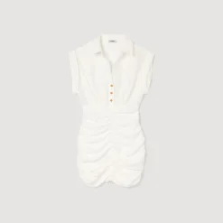 Mulheres Sandro Paris Vestido Curto Drapeado