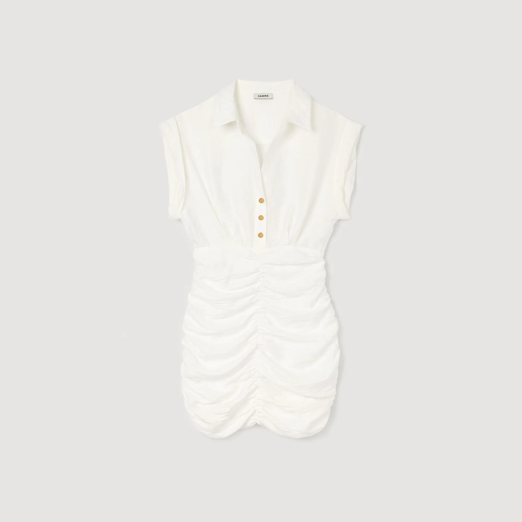 Mulheres Sandro Paris Vestido Curto Drapeado