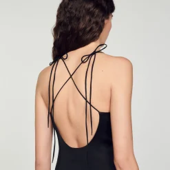 Mulheres Sandro Paris Vestido De Alcas Finas