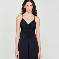 Mulheres Sandro Paris Vestido De Alcas Finas