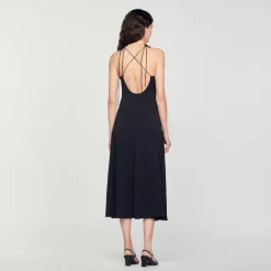 Mulheres Sandro Paris Vestido De Alcas Finas