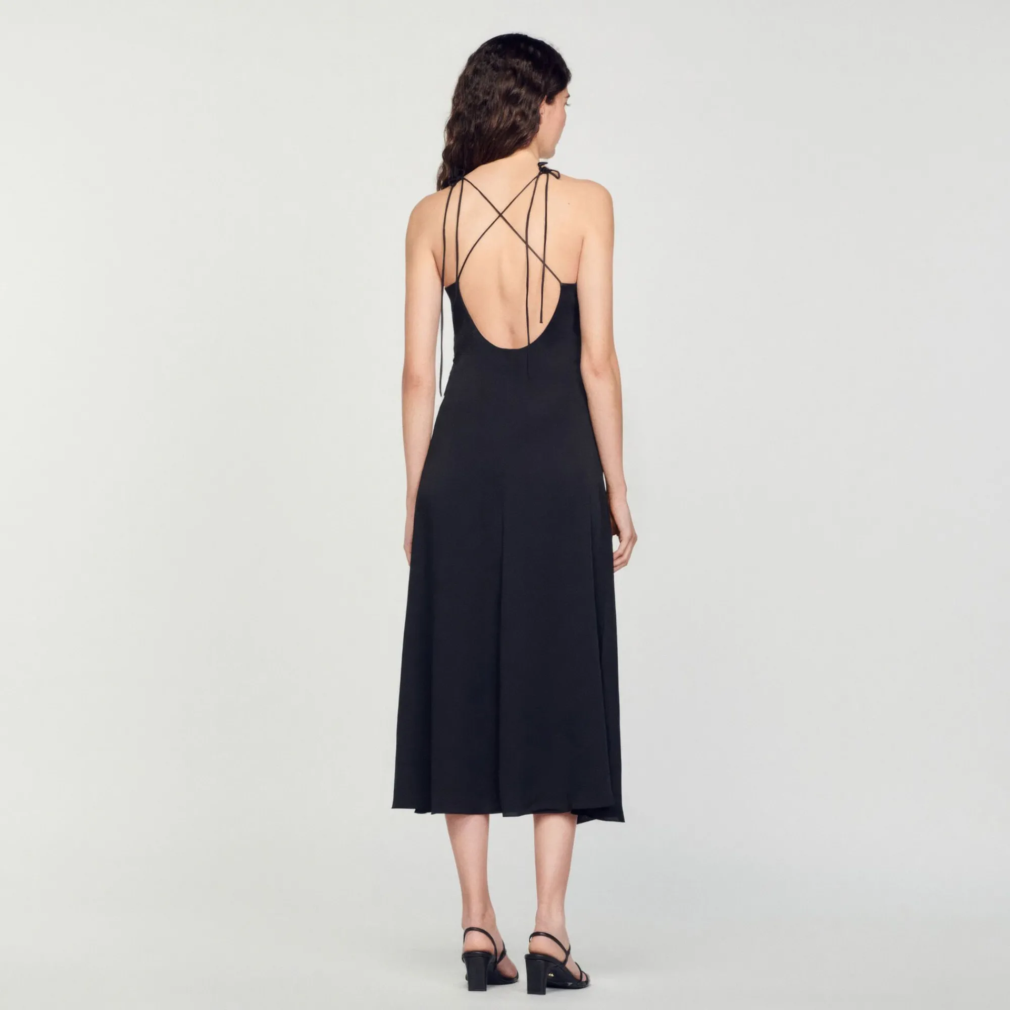 Mulheres Sandro Paris Vestido De Alcas Finas