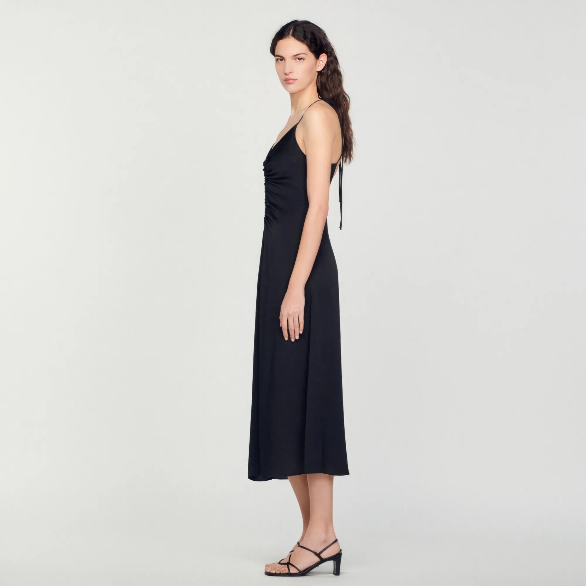 Mulheres Sandro Paris Vestido De Alcas Finas