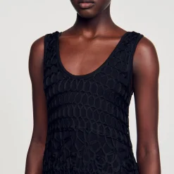 Mulheres Sandro Paris Vestido De Croche