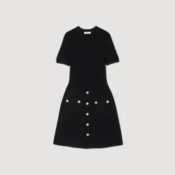 Mulheres Sandro Paris Vestido De Malha