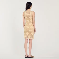 Mulheres Sandro Paris Vestido De Malha