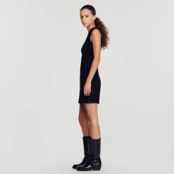 Mulheres Sandro Paris Vestido De Malha