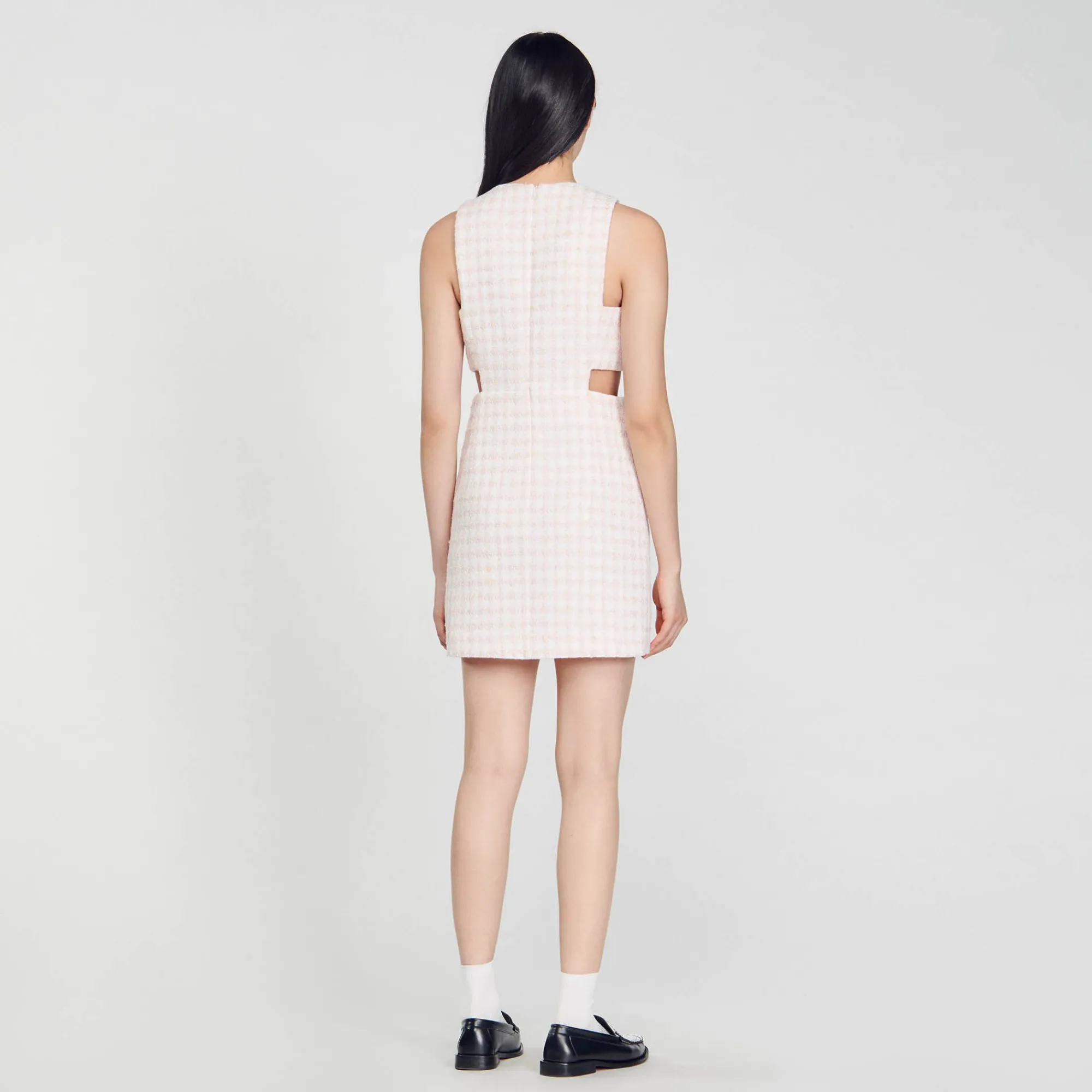 Mulheres Sandro Paris Vestido De Sarja Perfurado