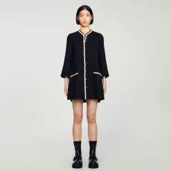 Mulheres Sandro Paris Vestido De Tweed