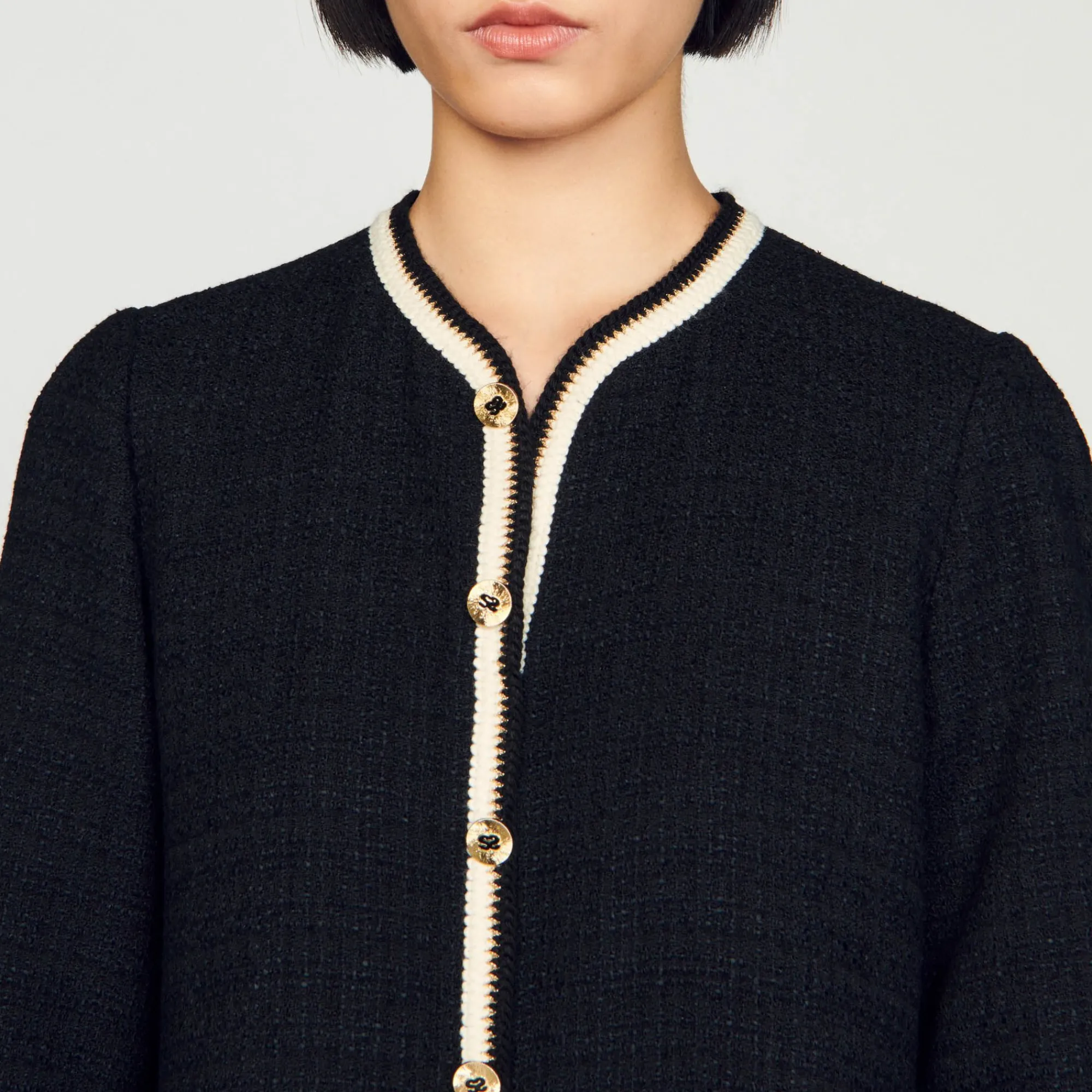 Mulheres Sandro Paris Vestido De Tweed