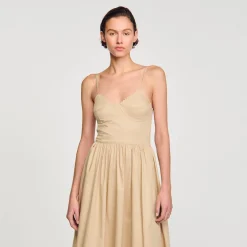 Mulheres Sandro Paris Vestido Espartilho