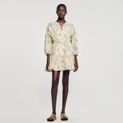 Mulheres Sandro Paris Vestido Estampado De Flores