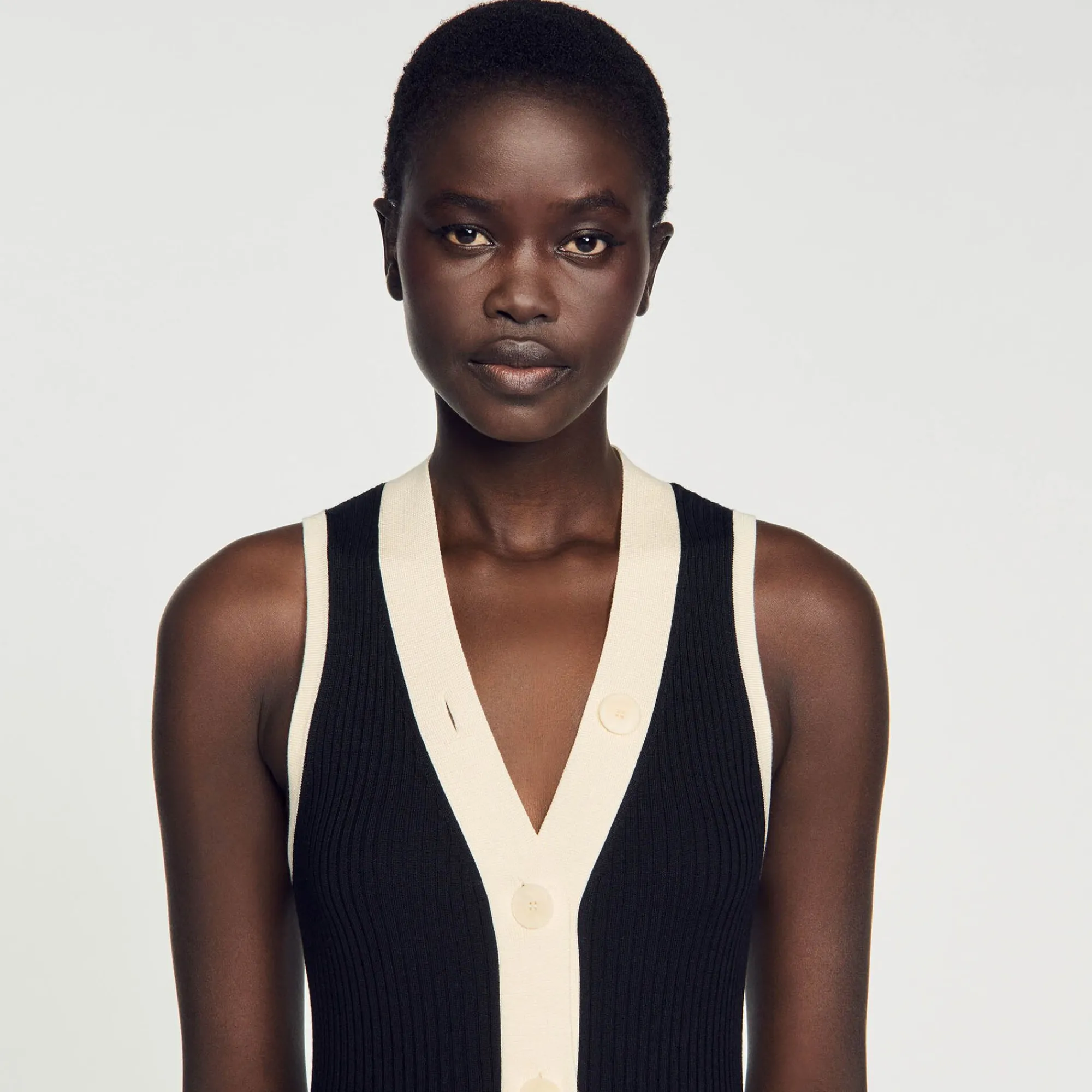 Mulheres Sandro Paris Vestido Longo De Malha