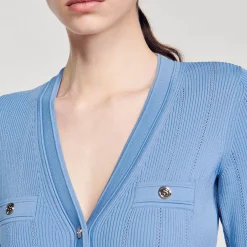 Mulheres Sandro Paris Vestido Longo De Malha