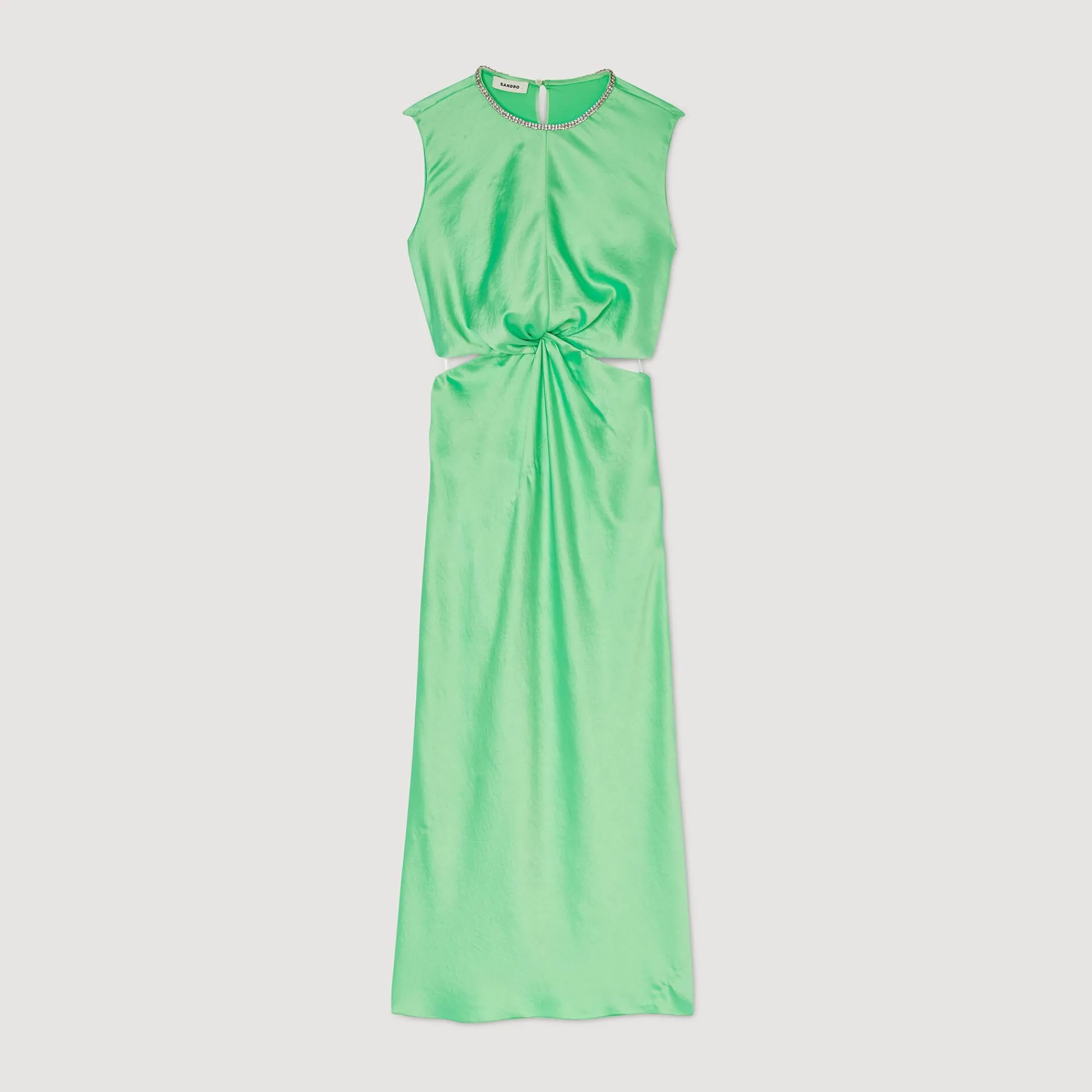 Mulheres Sandro Paris Vestido Midi Com No