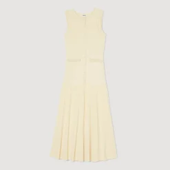 Mulheres Sandro Paris Vestido Midi De Malha