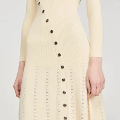 Mulheres Sandro Paris Vestido Midi De Malha
