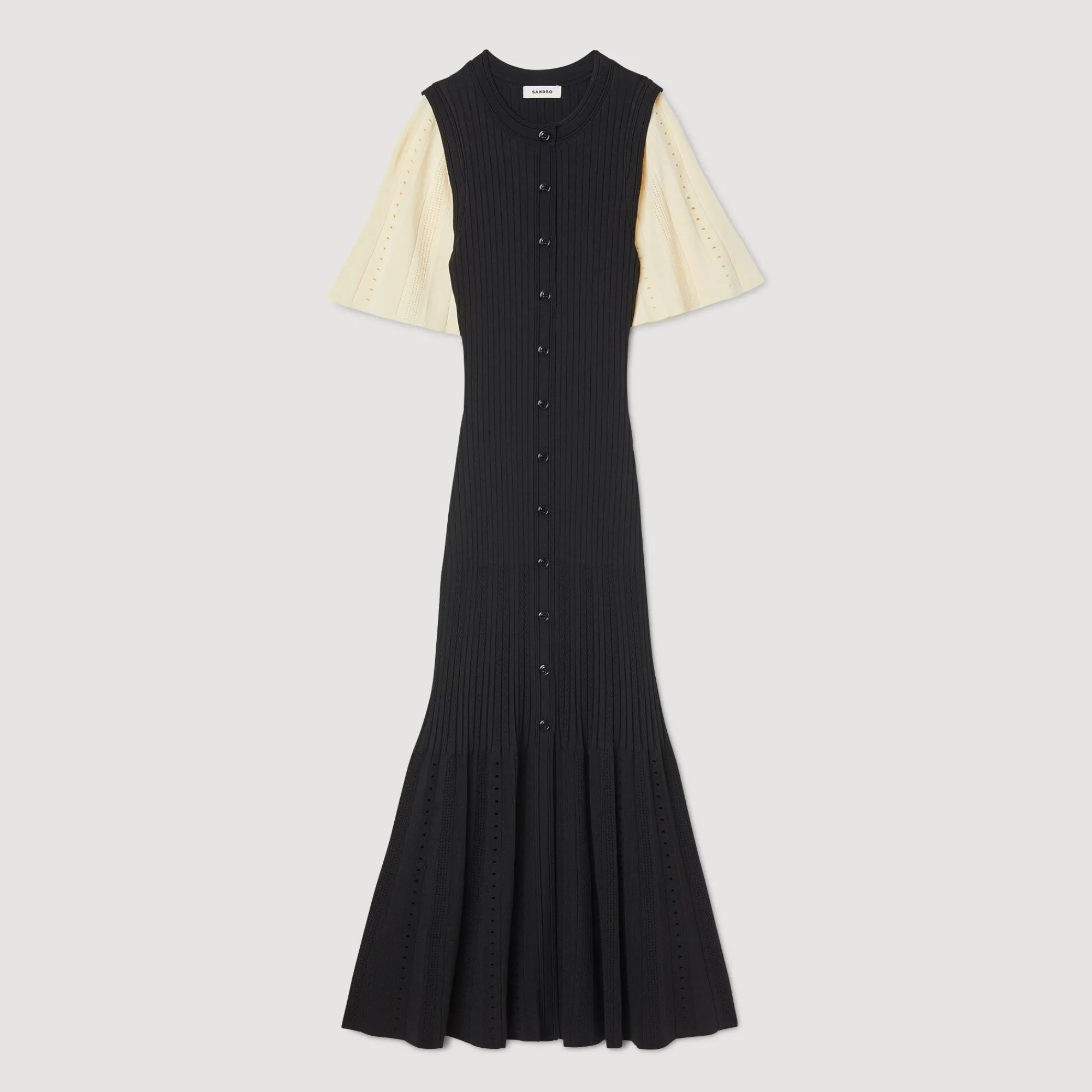Mulheres Sandro Paris Vestido Midi De Malha
