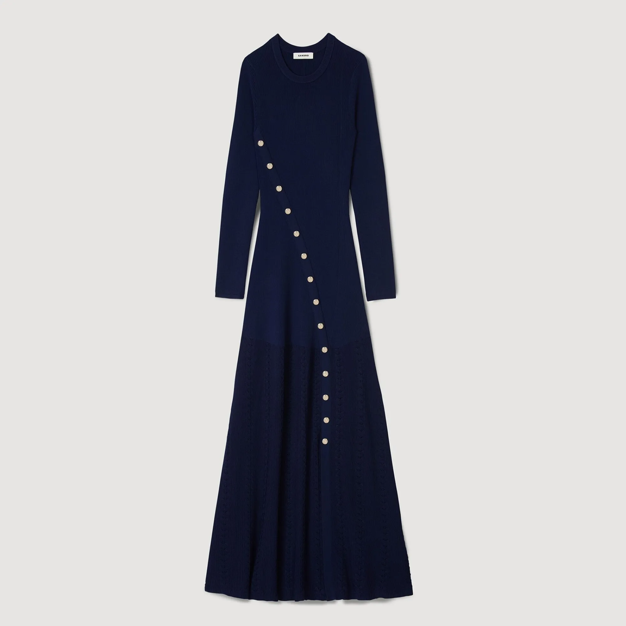 Mulheres Sandro Paris Vestido Midi De Malha